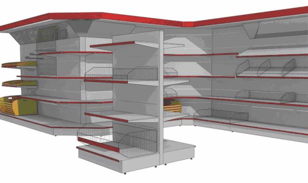 Стеллаж торговый Водолей / Нордика